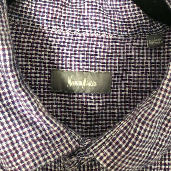 Mens Size Large Neiman Marcus Purple Button-Up - Picture 2 of 3